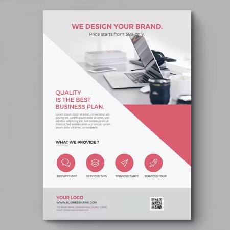 500 Brochures 4"x9" 4/4 500 Postcards 4