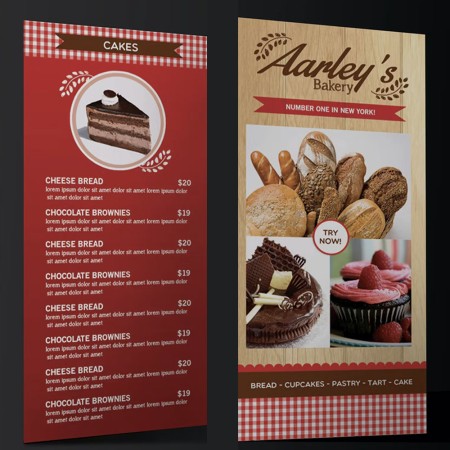 500 Flat Menus 4"x9" 4/4 500 Menus 4